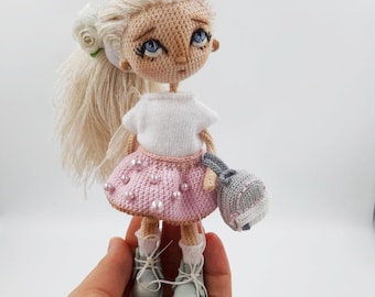 Miniatur häkeln Rahmen Puppe, Sammlerstück Spielzeug nicht zum spielen