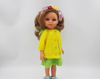 Outfit for Paola Reina, Knitted Dolls clothes, doll 13 in