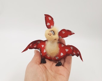 Miniatur-Vampir-Fledermaus, Fledermaus, Miniatur-Skulptur aus Wolle, Sammlerstück, Halloween-Dekoration