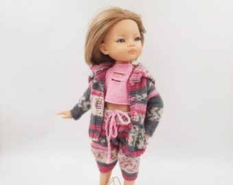 Outfit for Paola Reina, Knitted Dolls clothes, doll 13 in