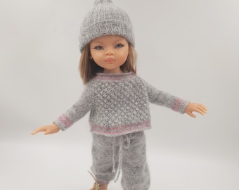 Outfit for Paola Reina, Knitted Dolls clothes, doll 13 in