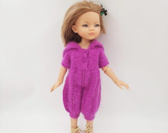 Outfit für Paola Reina, gestrickter Overall, Puppenkleidung, Puppe 33 cm