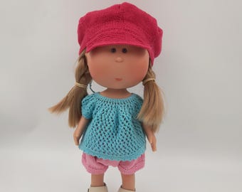 Outfit für Mia Nines d'Onil, Puppe 32 cm , Strickpuppenkleidung