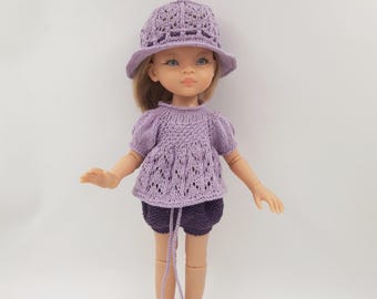 Outfit für Paola Reina, Strickpuppenkleidung, 33 cm Puppe
