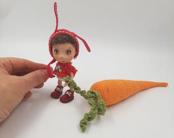 Miniatur Häkelrahmen Puppe, Sammlerstück, Ostergeschenk