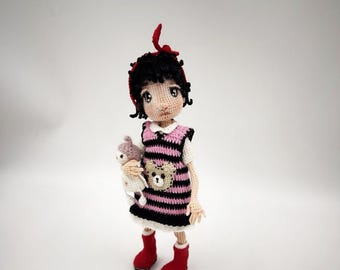 Crochet frame doll, collectible toy not for play