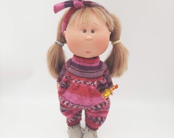 Outfit für Mia Nines d'Onil, Puppe 32 cm , Strickpuppenkleidung