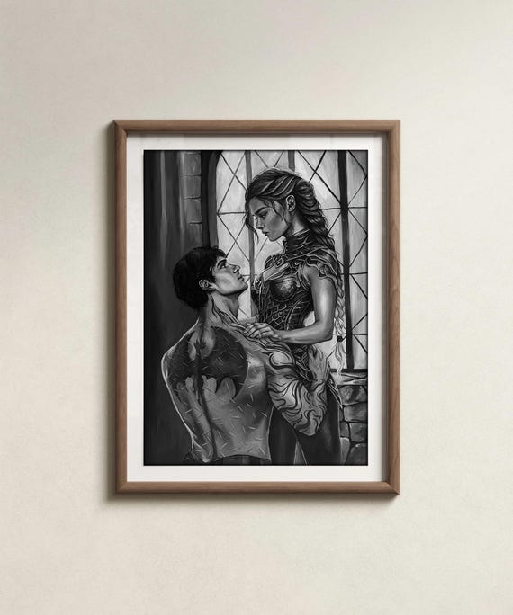 Where Lightning Meets Shadow – Dark Fantasy, Book Art Print