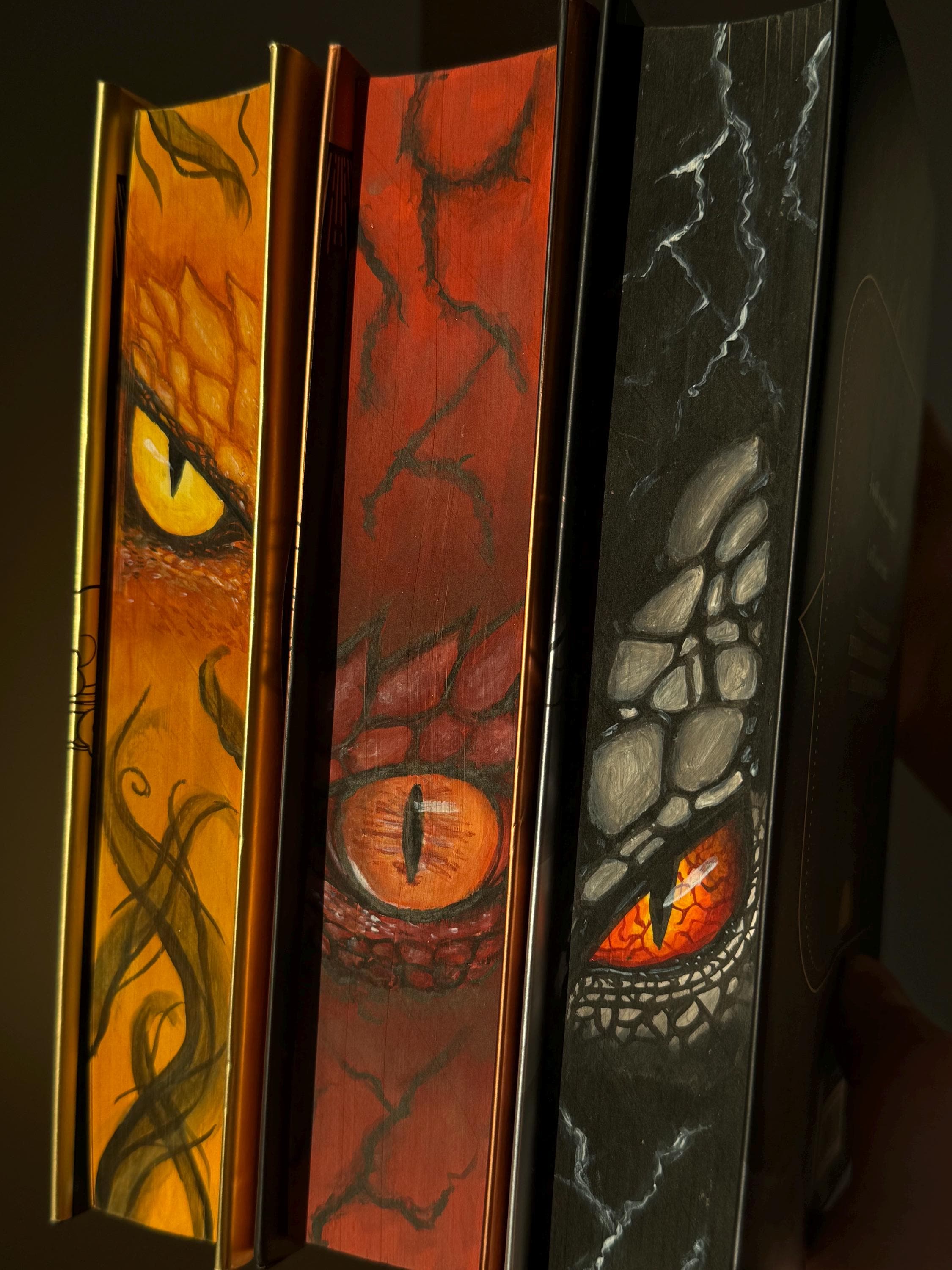 Empyrean Series | Special Edition, Handpainted, Painted spine, Rebecca Yarros, Fourth Wing, Iron Flame, Onyx Storm
