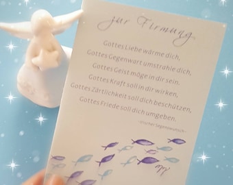 Karte zur Firmung, Geschenk zur Firmung, Firmung, Hochwertige Druck, Gr. B6, deutscher Text, mit Umschlag. Versandfertig.