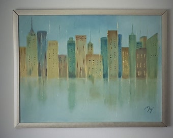 NY picture, New York canvas, N.Y.C, size. approx. 60 x 40 cm., canvas, mounted on a stretcher frame, approx. 2 cm thick. To order