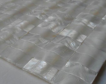 11 PCS Seamless Wave Fresh Water Seashell Mosaic White Mother Of Pearl Kitchen Bathroom Backsplash Wall Tile MOPN015