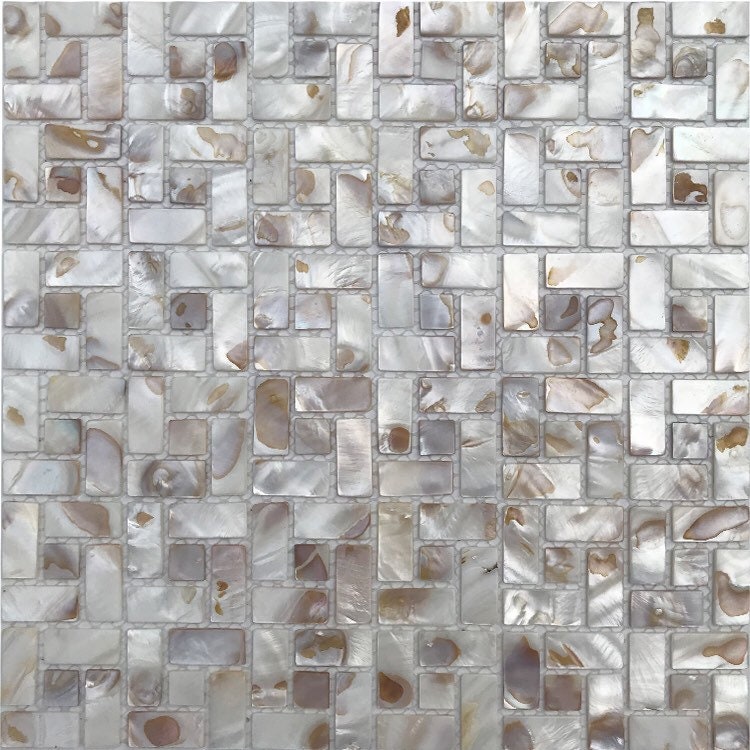 White Mother of Pearl Tile Backsplash MOP19014 Fresh Water Natural