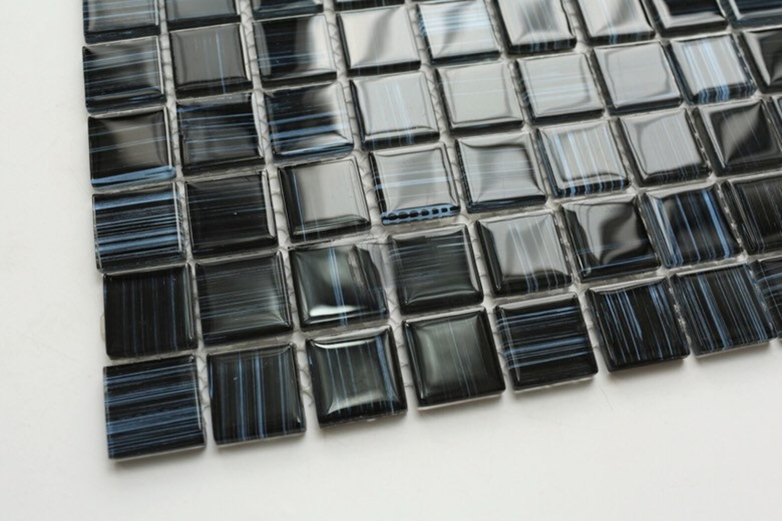 Crystal Black Glass Mosaic Kitchen Backsplash Tile JMFGT100 - Etsy