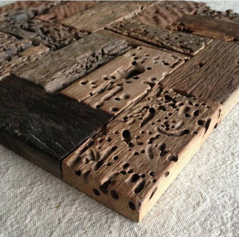 Natural Wood Mosaic Tile NWMT049 Wood Mosaics Kitchen Backsplash Tile