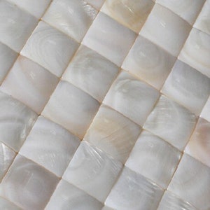 Handmade White Moher of Pearl Mosaic MOP023 3D Sea Shell Kitchen Bathroom Decor Tiles zdjęcie 2