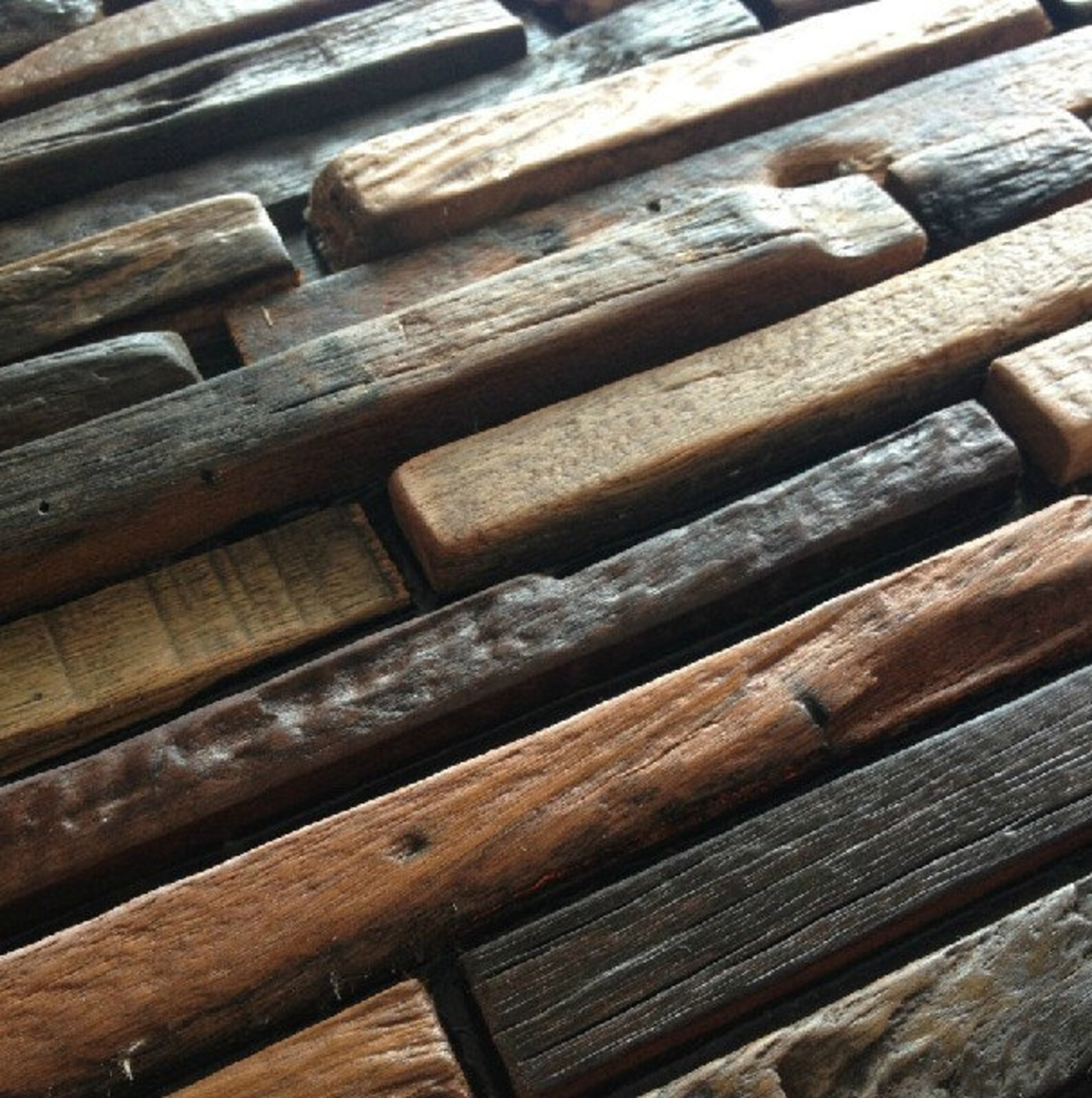 Ancient Boat Wood Mosaic Tile Rustic Wood Wall Tiles NWMT009 Kitchen ...