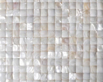 Handmade White Moher of Pearl Mosaic MOP023 3D Sea Shell Kitchen Bathroom Decor Tiles