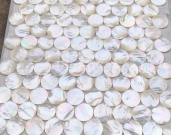 110 PCS 30mm Penny Round White Mother Of Pearl Tile For Kitchen Backsplash Bathroom Shell Mosaic Wall Tiles MOPN029