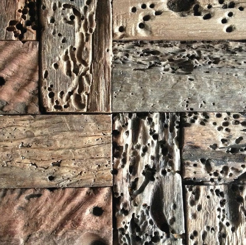 Natural Wood Mosaic Tile NWMT049 Wood Mosaics Kitchen Backsplash Tile