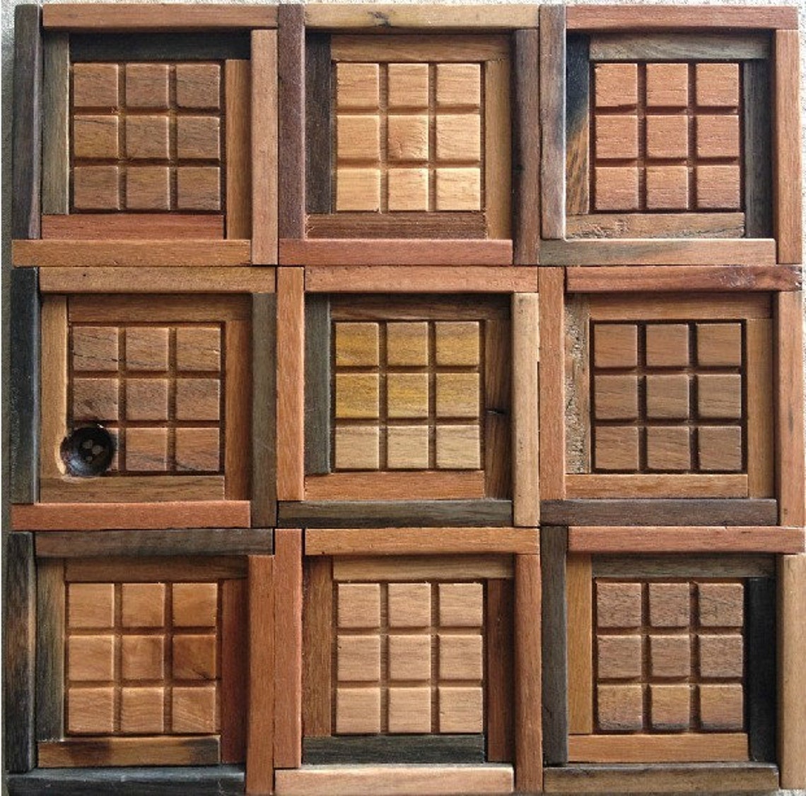 Natural Wood Mosaic Tile NWMT046 Wood Mosaics Kitchen Etsy