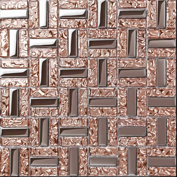 Electroplated Silver Rose Gold Pink Glass Mosaic Cgmt1903 - Rose Gold Bathroom Wall Tiles Electroplated Silver Rose Gold Pink Glass Mosaic Cgmt1903 - Rose Gold Bathroom Wall Tiles