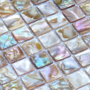 Fresh Water Natural Shell Mosaic Tile Mother of Pearl Kitchen Tile Backsplash Bathroom Shower Tile MOP192
