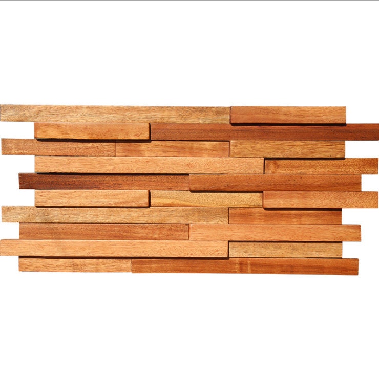 6 PCS Brick Interlocking Wood Wall Tile 3D Pattern Panel Solid - Etsy
