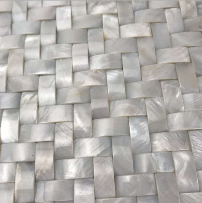 11 PCS Weave Seamless White Mother of Pearl Tile Backsplash - Etsy