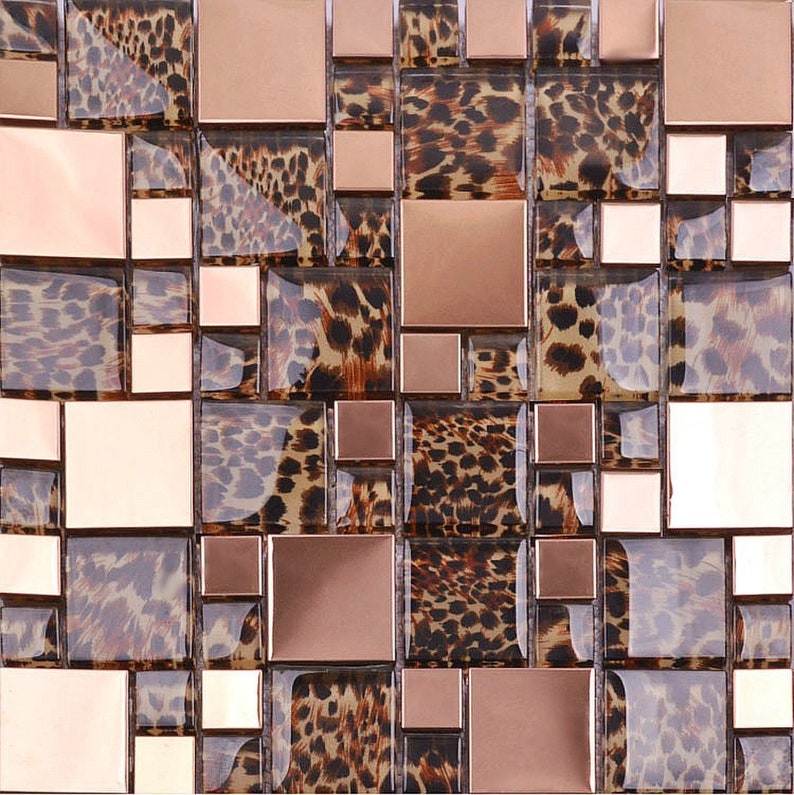 Stainless Steel Tile Backsplash SSMT283 Glass Mosaic Kitchen - Etsy