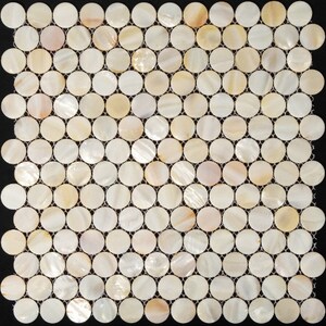 Penny Round Shell Mosaic Kitchen Backsplash MOP018 Handmade Bathroom Wall Tile zdjęcie 1