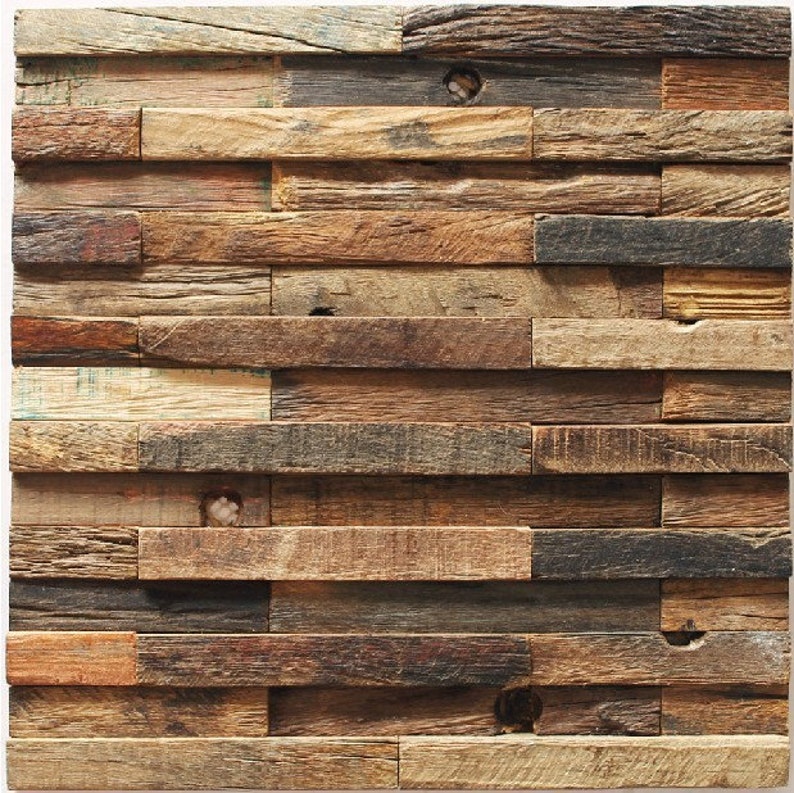 Natural Wood Mosaic Tile NWMT048 Wood Mosaics Kitchen Etsy