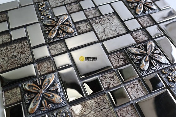 Silver Metal Mixed 13 Edges Crystal Glass Mirror Mosaic Tile Kitchen  Backsplash Background Wall Puzzle Bathroom Shower Fireplace - Wallpapers -  AliExpress