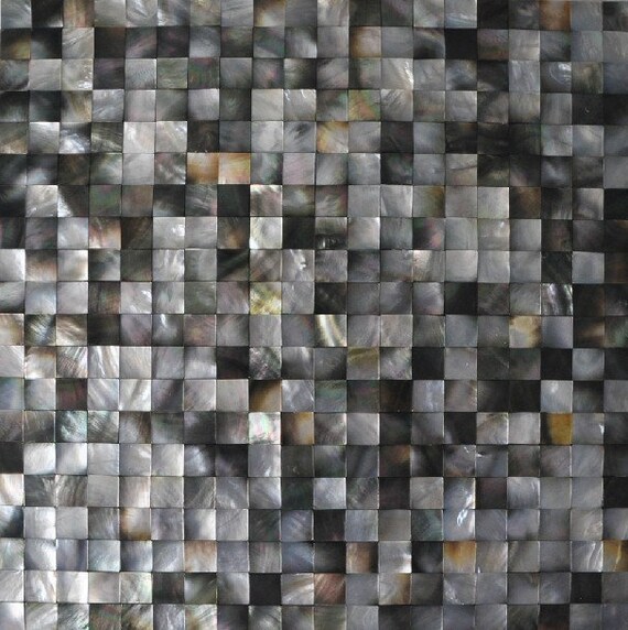 Black Butterfly Shell Mosaic Groutless Mother Of Pearl Kitchen Etsy