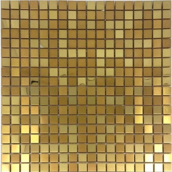 Gold metal mosaic tile backsplash SMMT034 square stainless steel metallic mosaic wall tiles mirror mosaic tiles