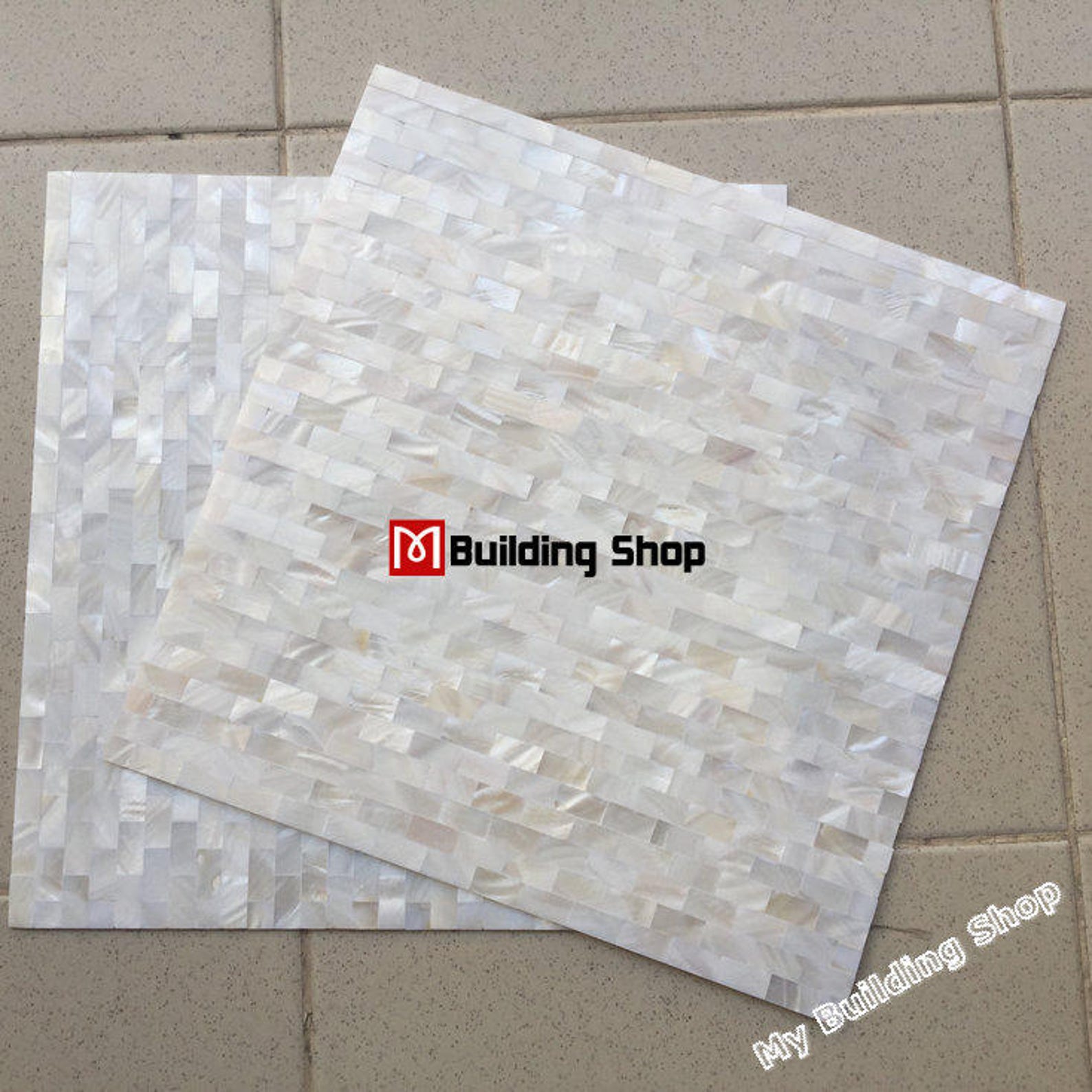 Groutless Mother of Pearl Kitchen Backsplash MOP007 White Sea Shell ...