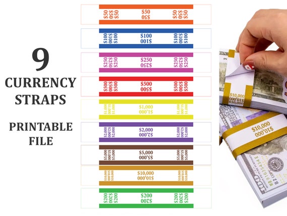 Fascette Per Denaro Autoadesive YAPKOLV - 100 Pezzi 19,8x3 Cm Per Organizzazione Banconote