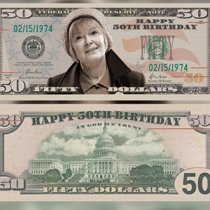 Customized Your Face on Money Print Personalized Currency Art, 50 Dollar bill image 2