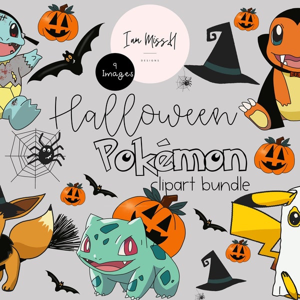 Halloween Pokémon Clipart Bundle