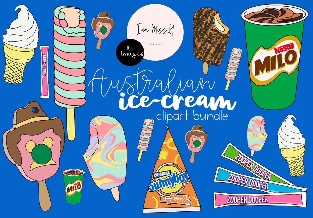 Australian Ice-cream Clipart Bundle - Etsy