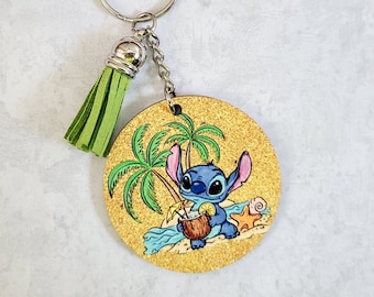 Disney Inspired Keychain / Stitch Keychain / Lilo and Stitch / Gifts Under 15 / Bag Charm /