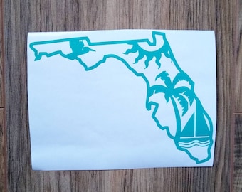 Florida The Sunshine State Vintage Decal Sticker Souvenir