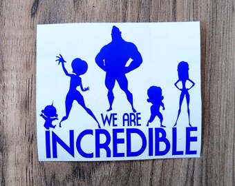 PIXAR Incredibles Family Decal Car Mac