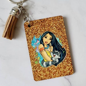 Pocahontas Inspired Keychain / Princess Keychain / Disney Inspired Keychain / Purse Charm / Bag Charm / Colors of the Wind / Gift For Friend