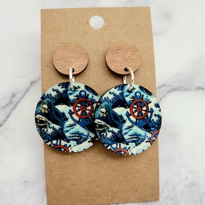 Pirate Ship Earrings / Shipwreck Earrings / Pirate Life For Me / Pirate&#39;s of the Caribbean / Gifts For Her Under 15