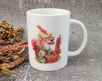 Robin Hood Inspired Coffee Mug / Disney Inspired Coffee Mug / Dishwasher Safe Mug / Gift Under 25 / Unique Mug / Maid Marian Mug /