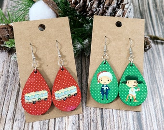 Christmas Movie Earrings / Home Alone Inspired Earrings / Vintage Christmas / Funny Christmas Earrings / Gift For Her Under 20 /