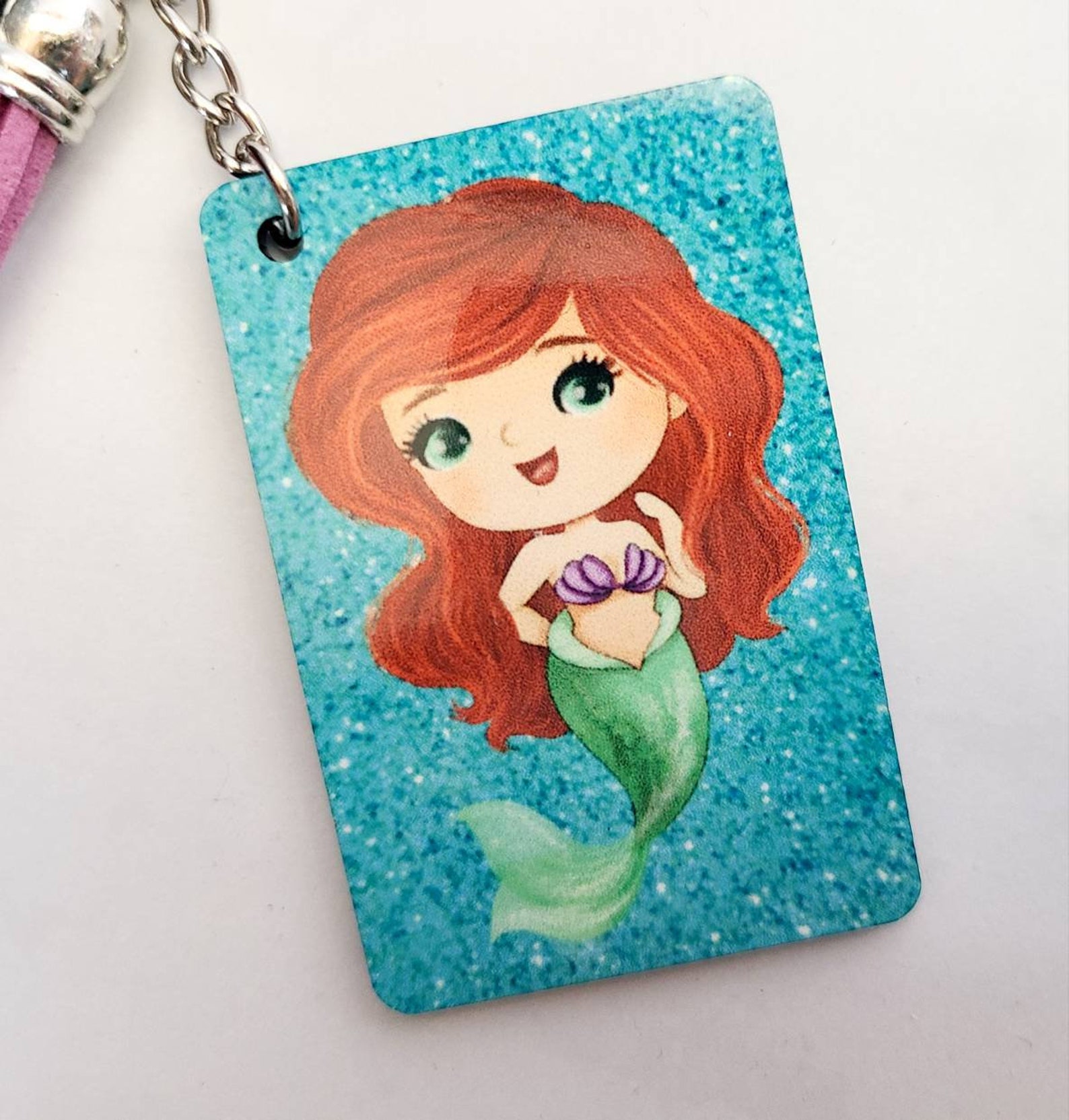 The Little Mermaid Inspired Keychain / Ariel Keychain / Disney Etsy