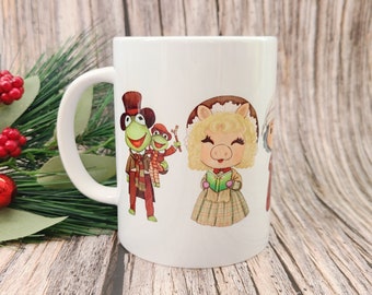 Muppet's Christmas Carol Inspired Coffee Mug / Disney Inspired Mug / Coffee Mug / Mug For Cocoa / Christmas Mug / Kermit and Piggy /