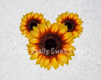 Mickey Sunflower Fall PNG File / Cute Fall Clipart For Disney Lover Png / Sublimation Design / Digital Scrapbooking / Autumn Graphics /